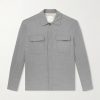 Wool-Blend Flannel Overshirt