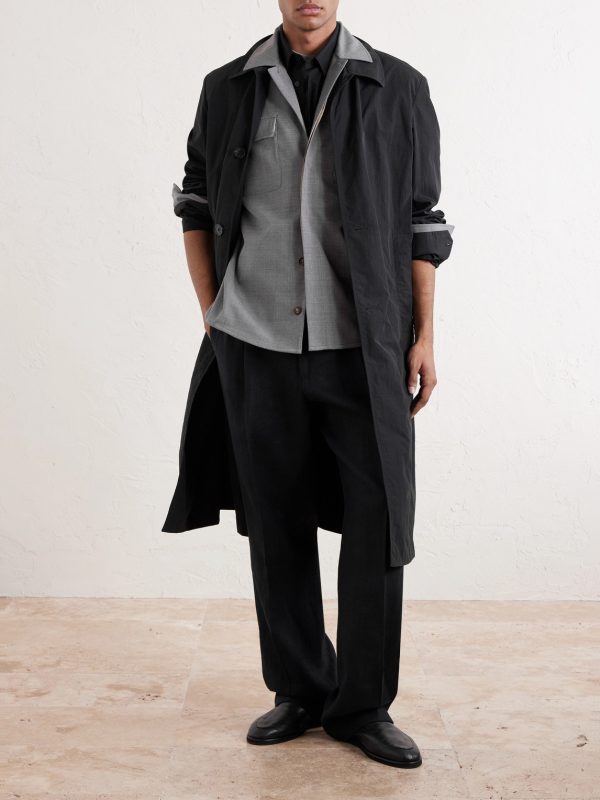 Wool-Blend Flannel Overshirt - OU