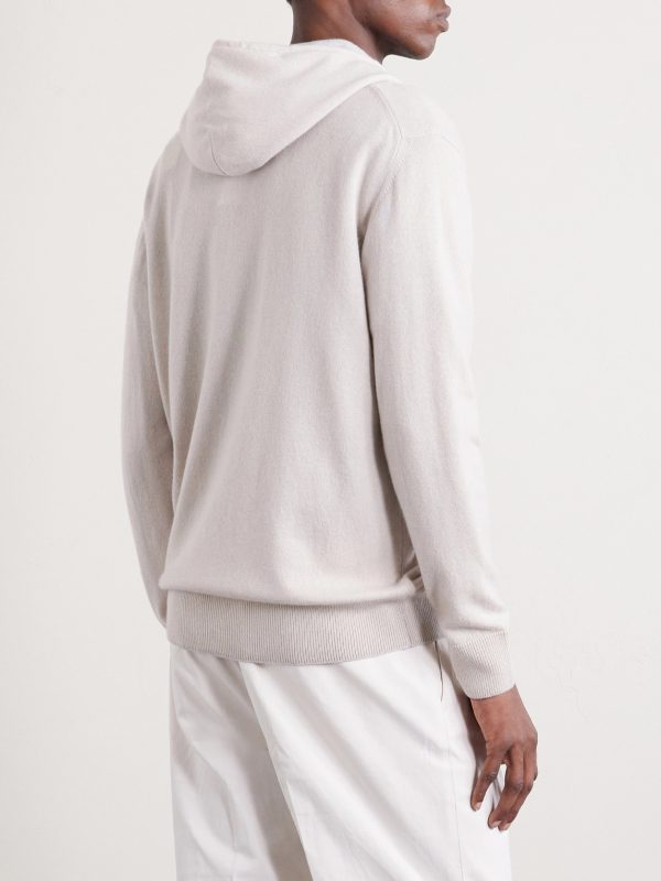 Cashmere Zip-Up Hoodie - BK