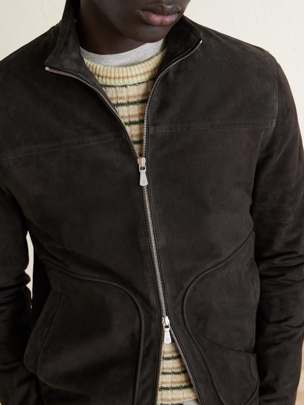 Suede Zip-Up Jacket - CU Suede Zip-Up Jacket - CU