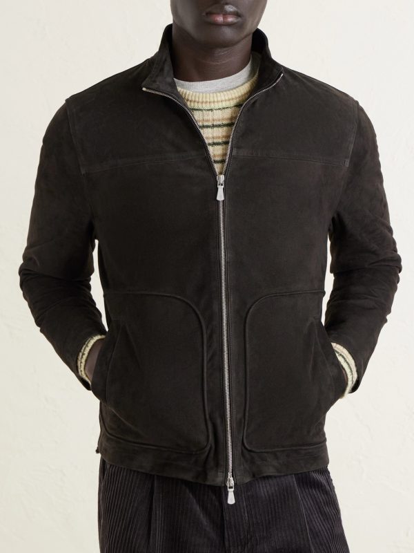 Suede Zip-Up Jacket - FR Suede Zip-Up Jacket - FR