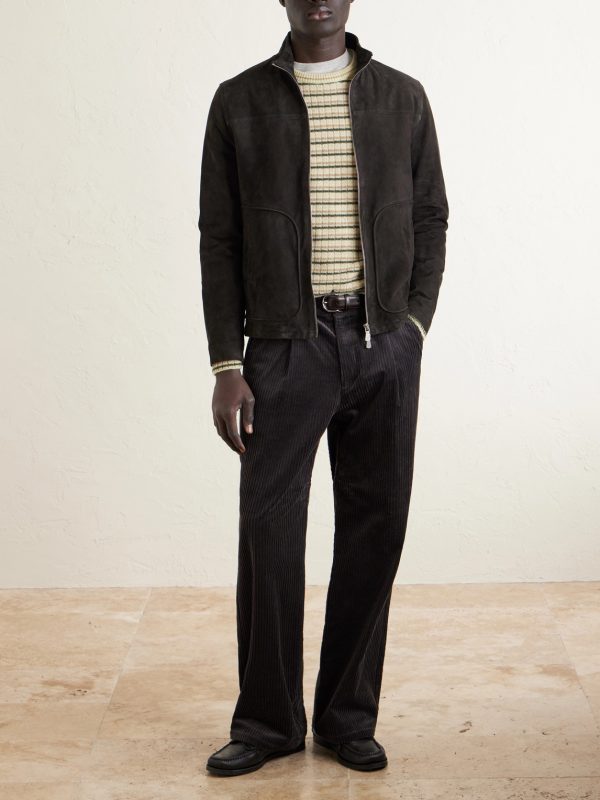 Suede Zip-Up Jacket - OU Suede Zip-Up Jacket - OU