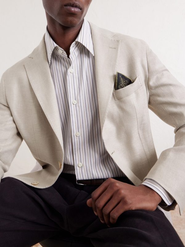 Stretch Linen, Wool and Silk-Blend Suit Jacket - CU Stretch Linen, Wool and Silk-Blend Suit Jacket - CU