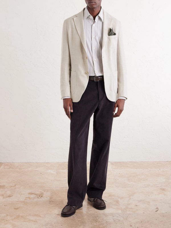 Stretch Linen, Wool and Silk-Blend Suit Jacket - OU Stretch Linen, Wool and Silk-Blend Suit Jacket - OU