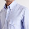 Striped Button-Down Collar Cotton Oxford Shirt - CU