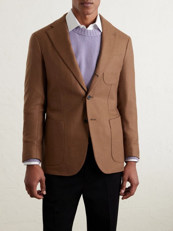 Wool and Cashmere-Blend Blazer - FR Wool and Cashmere-Blend Blazer - FR