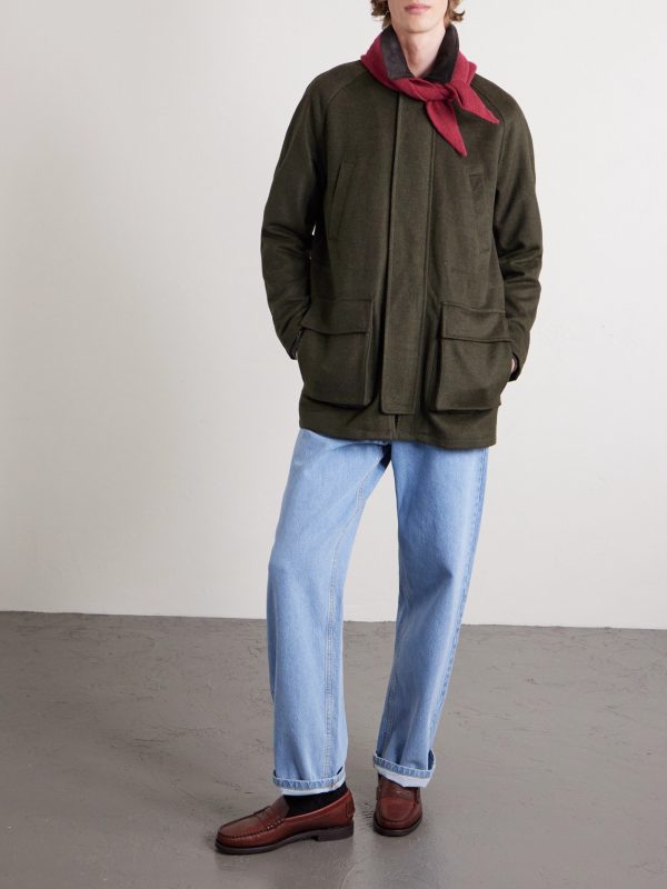 Game Corduroy-Trimmed Wool Jacket - OU Game Corduroy-Trimmed Wool Jacket - OU