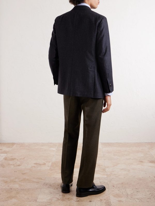 Waverly Double-Breasted Virgin Wool Suit Jacket - BK