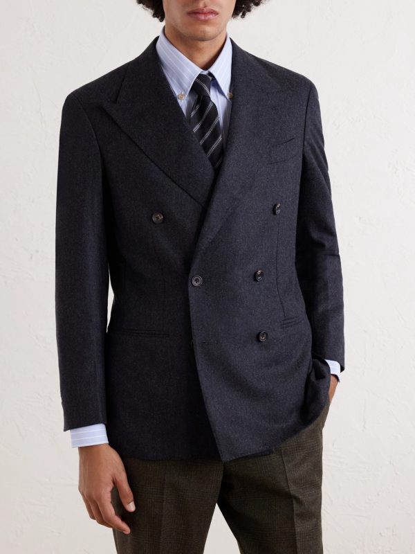 Waverly Double-Breasted Virgin Wool Suit Jacket - FR