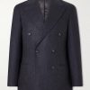 Waverly Double-Breasted Virgin Wool Suit Jacket