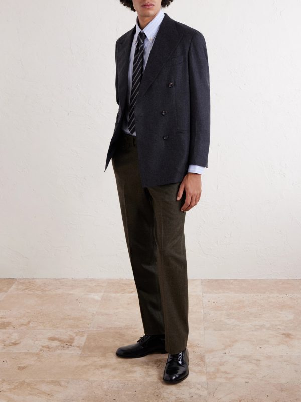 Waverly Double-Breasted Virgin Wool Suit Jacket - OU