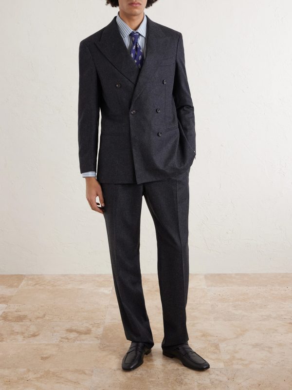 Waverly Straight-Leg Pleated Wool-Twill Suit Trousers - OU2