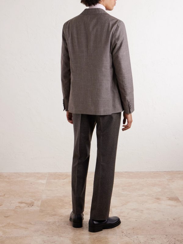 Waverly Straight-Leg Checked Virgin Wool Suit Trousers - BK Waverly Straight-Leg Checked Virgin Wool Suit Trousers - BK