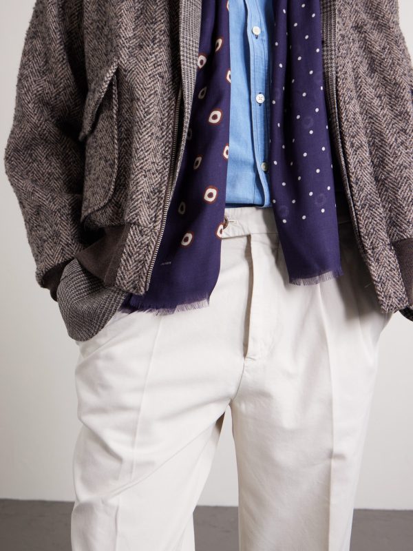 Printed Frayed Modal and Cashmere-Blend Scarf - E1 Printed Frayed Modal and Cashmere-Blend Scarf - E1