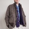 Printed Frayed Modal and Cashmere-Blend Scarf - OU Printed Frayed Modal and Cashmere-Blend Scarf - OU