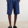 Cliff Straight-Leg Pleated Cotton Bermuda Shorts - FR