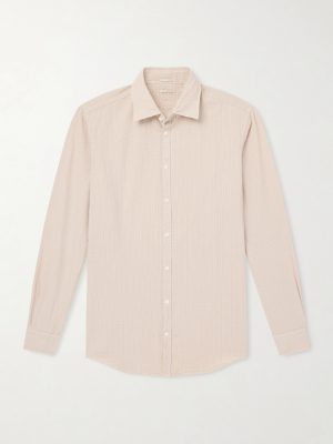 Genova Striped Cotton-Seersucker Shirt