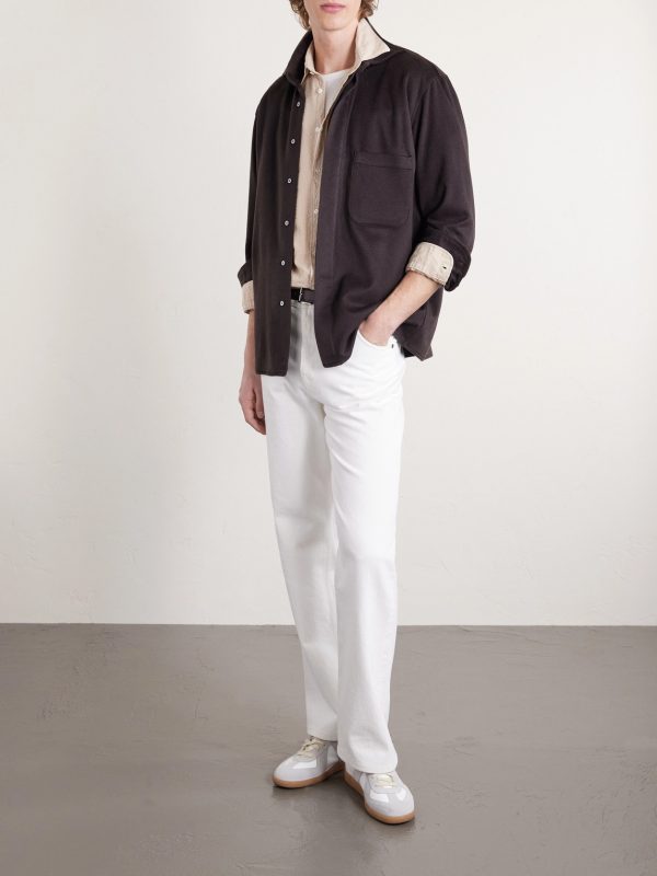 Genova Striped Cotton-Seersucker Shirt - OU Genova Striped Cotton-Seersucker Shirt - OU
