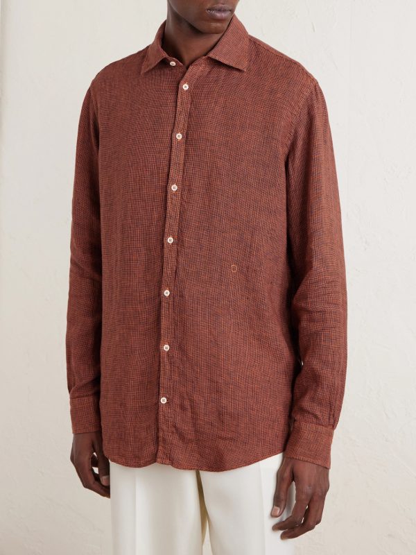 Genova Houndstooth Cotton Shirt - FR Genova Houndstooth Cotton Shirt - FR