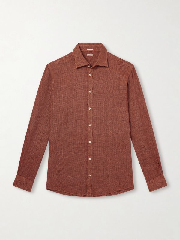 Genova Houndstooth Cotton Shirt Genova Houndstooth Cotton Shirt