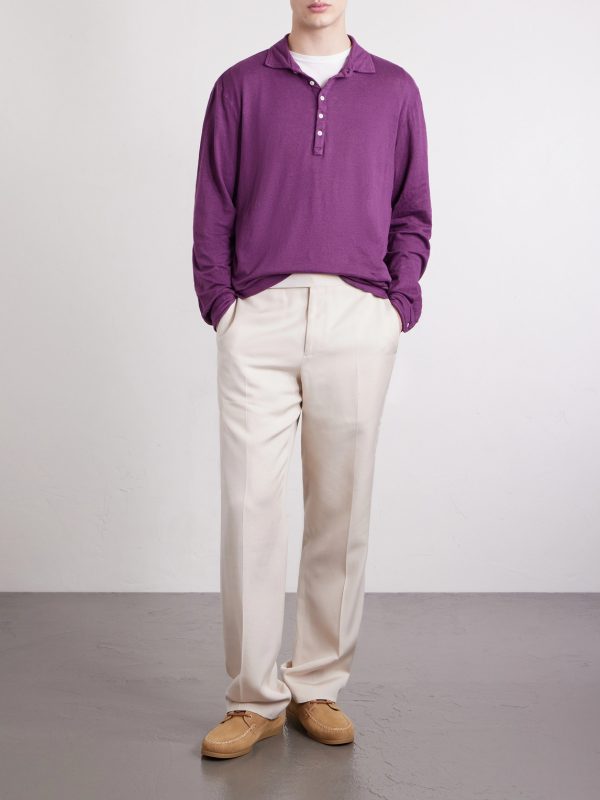 Raya Linen and Cotton-Blend Polo Shirt - OU Raya Linen and Cotton-Blend Polo Shirt - OU