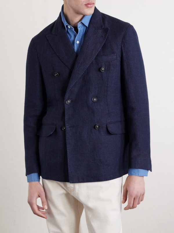 Brando Double-Breasted Linen Blazer - FR Brando Double-Breasted Linen Blazer - FR