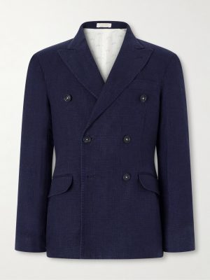 Brando Double-Breasted Linen Blazer