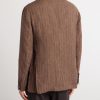 Pinstriped Linen Blazer - BK Pinstriped Linen Blazer - BK