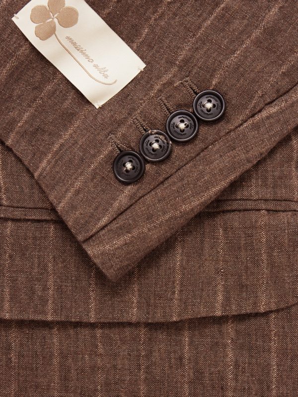 Pinstriped Linen Blazer - E1 Pinstriped Linen Blazer - E1
