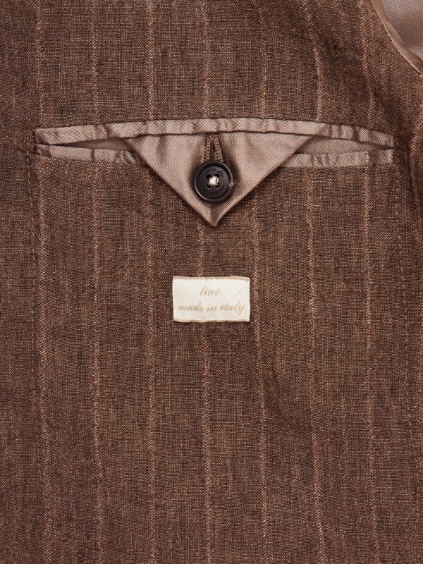 Pinstriped Linen Blazer - E2 Pinstriped Linen Blazer - E2