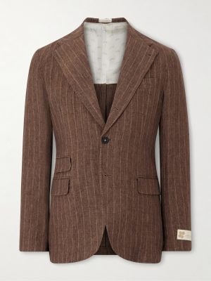 Pinstriped Linen Blazer Pinstriped Linen Blazer