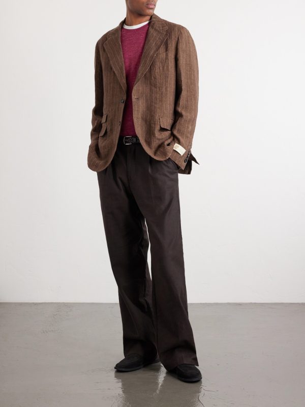 Pinstriped Linen Blazer - OU Pinstriped Linen Blazer - OU