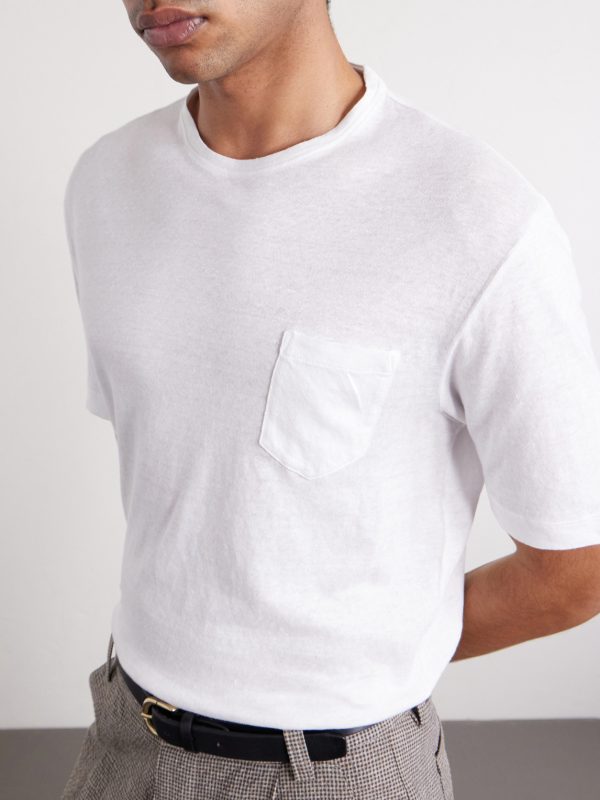 Panarea Linen and Cotton-Blend T-Shirt - CU