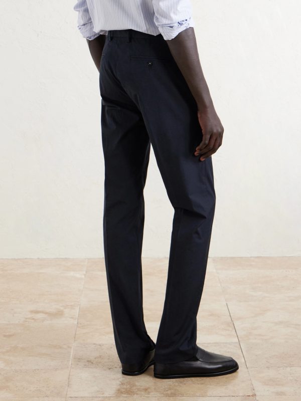 Mauko Straight-Leg Cotton Trousers - BK Mauko Straight-Leg Cotton Trousers - BK