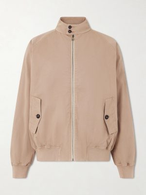 Cotton-Blend Twill Bomber Jacket