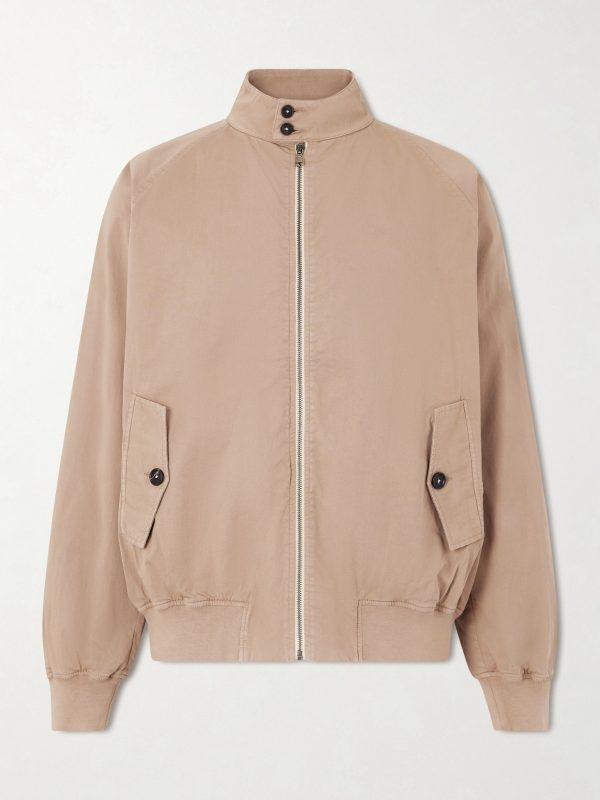 Cotton-Blend Twill Bomber Jacket