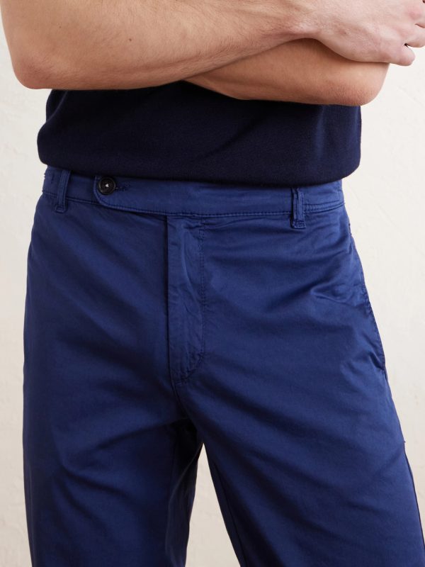 Straight-Leg Cotton-Blend Trousers - CU Straight-Leg Cotton-Blend Trousers - CU