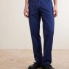 Straight-Leg Cotton-Blend Trousers - FR Straight-Leg Cotton-Blend Trousers - FR