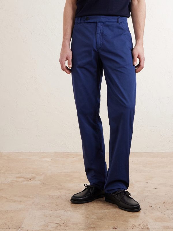 Straight-Leg Cotton-Blend Trousers - FR Straight-Leg Cotton-Blend Trousers - FR