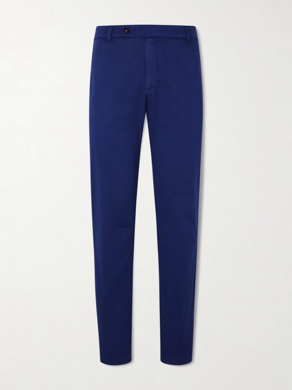 Straight-Leg Cotton-Blend Trousers Straight-Leg Cotton-Blend Trousers