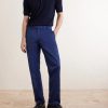 Straight-Leg Cotton-Blend Trousers - OU Straight-Leg Cotton-Blend Trousers - OU