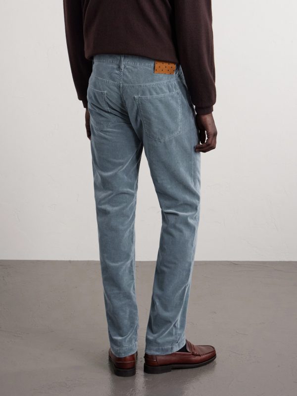 Alunga Straight-Leg Cotton-Velvet Five Pockets Trousers - BK Alunga Straight-Leg Cotton-Velvet Five Pockets Trousers - BK