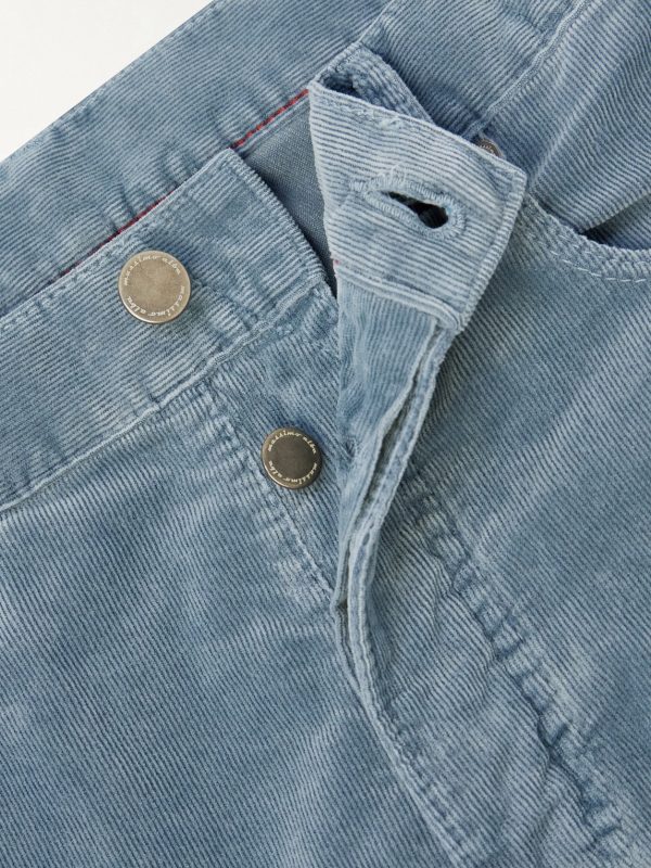 Alunga Straight-Leg Cotton-Velvet Five Pockets Trousers - E1 Alunga Straight-Leg Cotton-Velvet Five Pockets Trousers - E1