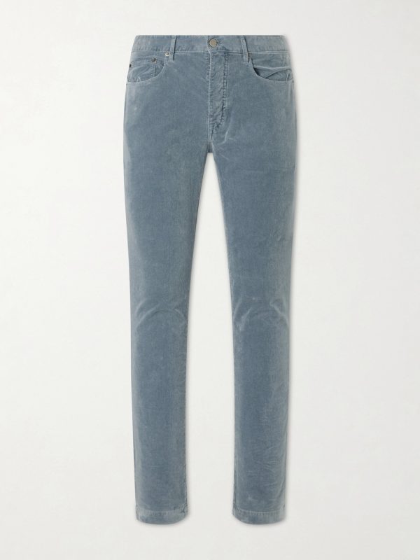 Alunga Straight-Leg Cotton-Velvet Five Pockets Trousers Alunga Straight-Leg Cotton-Velvet Five Pockets Trousers