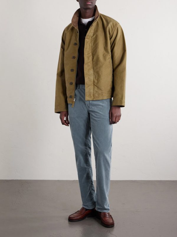 Alunga Straight-Leg Cotton-Velvet Five Pockets Trousers - OU Alunga Straight-Leg Cotton-Velvet Five Pockets Trousers - OU