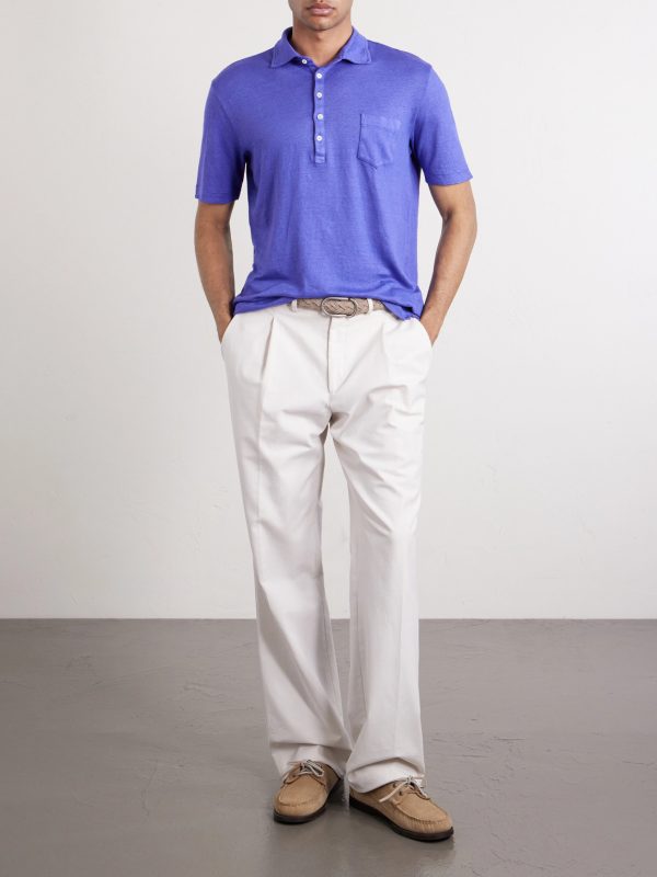 Wembley Cotton and Cashmere-Blend Piqué Polo Shirt - OU Wembley Cotton and Cashmere-Blend Piqué Polo Shirt - OU
