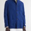 Bali Unstructured Nehru-Collar Cotton-Gauze Jacket - FR Bali Unstructured Nehru-Collar Cotton-Gauze Jacket - FR