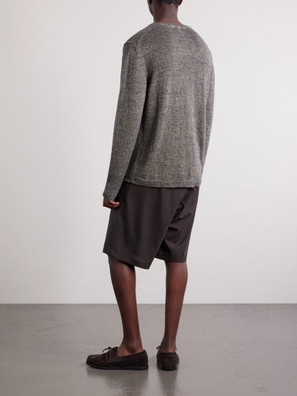 Leo Knitted Linen Sweater - BK