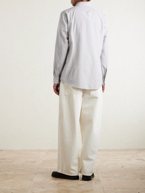 Genova Checked Cotton-Poplin Shirt - BK Genova Checked Cotton-Poplin Shirt - BK