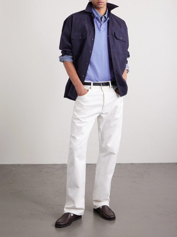 Aruba Linen and Cotton-Blend Polo Shirt - OU Aruba Linen and Cotton-Blend Polo Shirt - OU